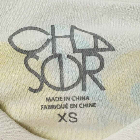 Chaser LA Boho Feel the Vibes Pastel Floral Distressed Cotton Graphic Tee XS NWT - Picture 8 of 10